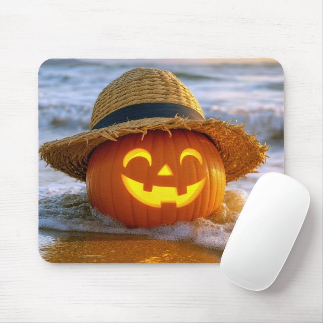 Halloween Strand Jack-o-lantern Musmatta (Med mus)