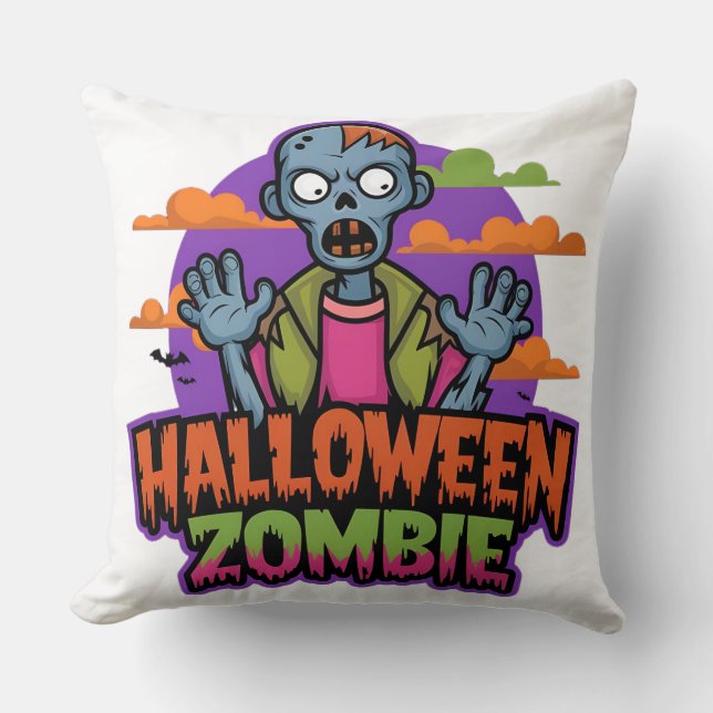 Halloween Strange Zombie Dekorativ kudde: Eerie Kudde (Framsida)