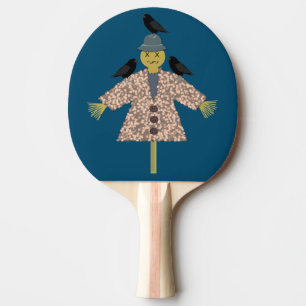 Halloween Straw Fågelskrämma och Ravens Pingisracket