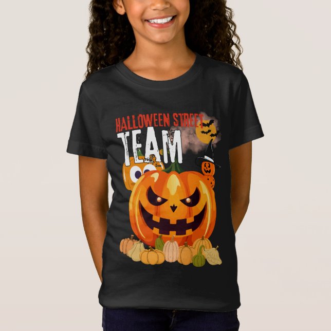 Halloween Street Team Boo Funny och Cute T-Shirt (Framsida)