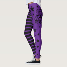 Halloween-strimlade baljväxter leggings