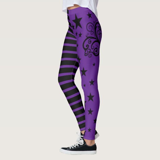 Halloween-strimlade baljväxter leggings (Vänster)