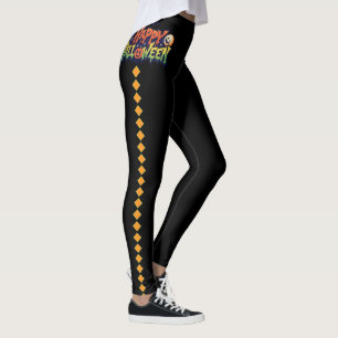Halloween-strimlade baljväxter leggings
