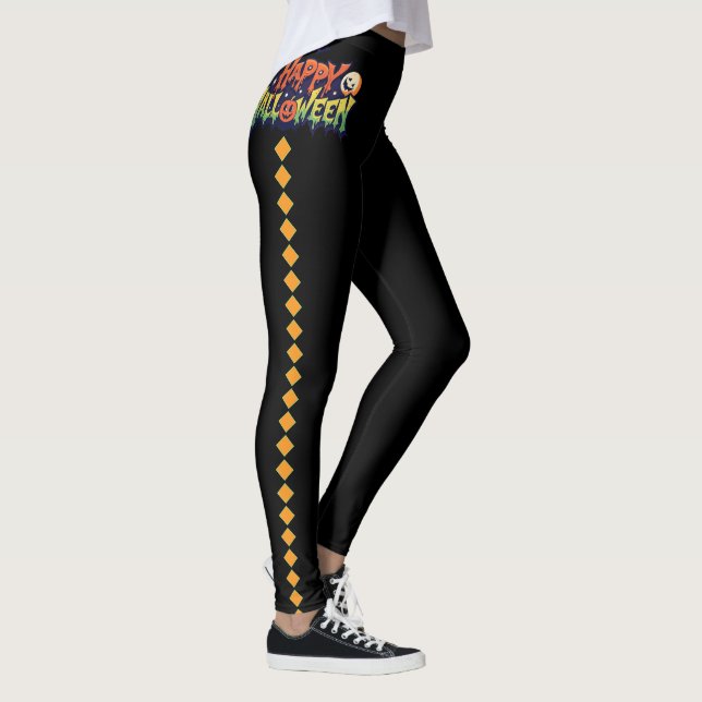 Halloween-strimlade baljväxter leggings (Höger)