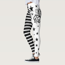 Halloween-strimlade baljväxter leggings