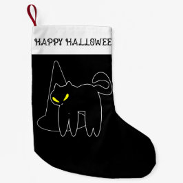 Halloween Strumpa | Svart Katt och Hatt