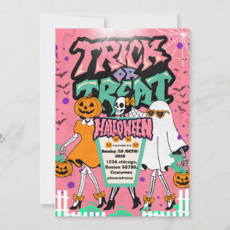 Halloween Stylisha Flickor skelett Höga klackar ro Inbjudningar