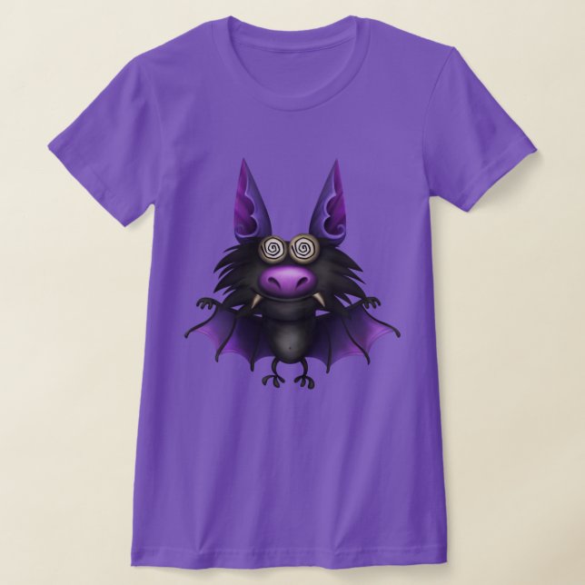 Halloween Sugar Rush Fladdermus Fånig Roligt T Shirt (Laydown)