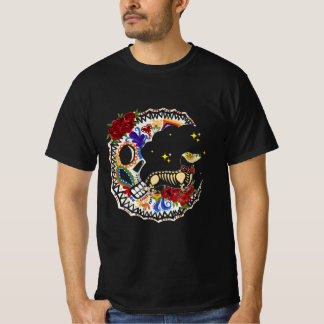 Halloween Sugar Skull Dachshund och Måne-gåva T Shirt