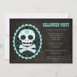 Halloween Sugar Skull Day of the dead Party Inbjud Inbjudningar