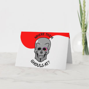 Halloween Sugar Skull Kort