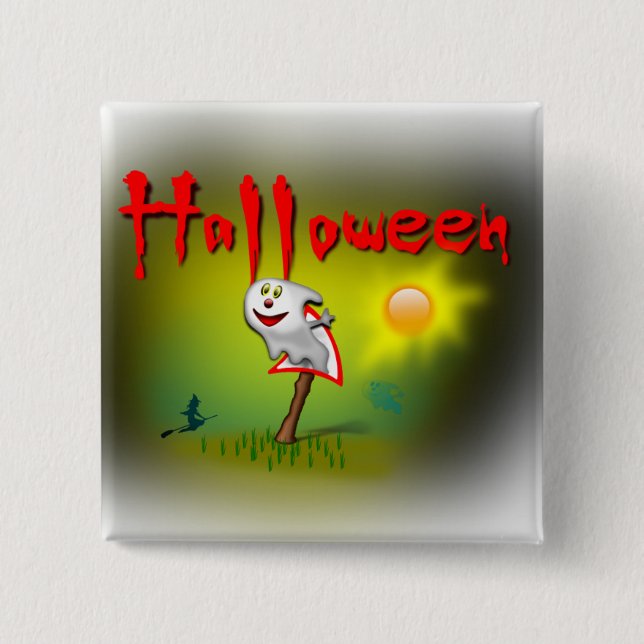 Halloween Sunshine Ghost - Knapp (Framsida)