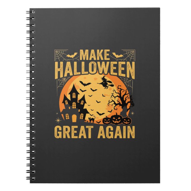 Halloween Superbra Skräckhus Pumpa Anteckningsbok (Framsidan)