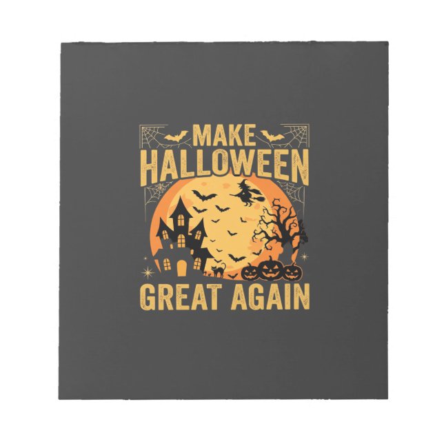 Halloween Superbra Spökhus Pumpa Anteckningsblock (Framsida)
