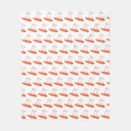 Halloween Surfer Ghost svart Fleecefilt