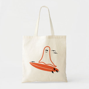 Halloween Surfer Ghost svart Tygkasse