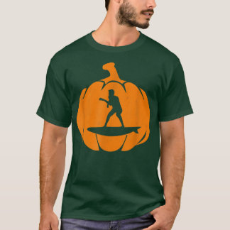 Halloween Surfer Pumpkin Surfing T Shirt