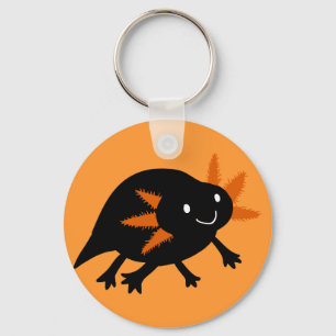 Halloween svart Axolotl Nyckelring