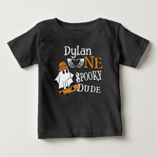 Halloween Svart En Kuslig Kille 1-årsdag T Shirt