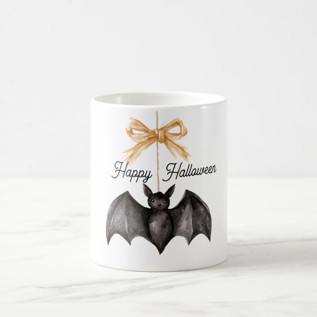 Halloween Svart Fladdermus Kaffemugg (Center)