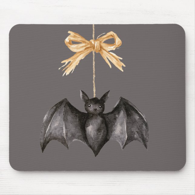 Halloween Svart Fladdermus Musmatta (Framsidan)