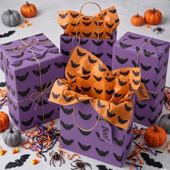 Halloween Svart Fladdermus Presentpapper (Skapare uppladdad)