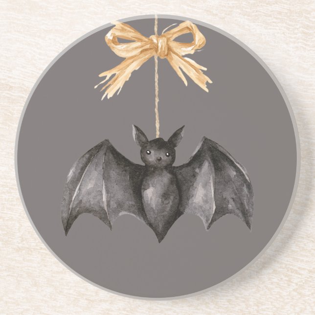 Halloween Svart Fladdermus Underlägg (Framsidan)