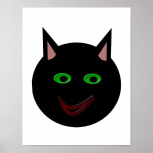Halloween Svart Katt Affisch