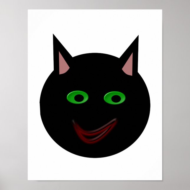 Halloween Svart Katt Affisch (Framsidan)