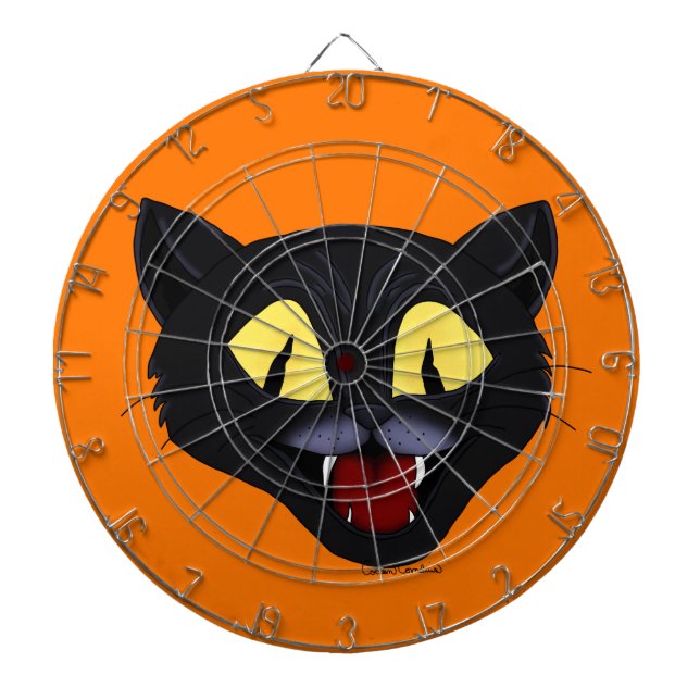 Halloween Svart Katt  Darttavla (Framsidan)