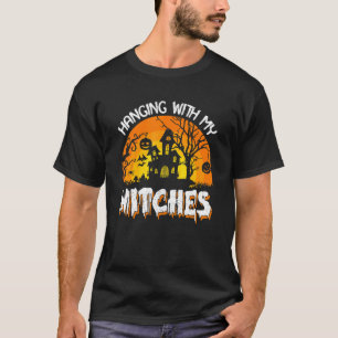 Halloween Svart Katt Häxa Hatt Pumpa För Barn Tjej T Shirt