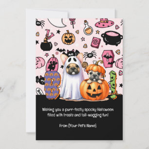 Halloween Svart Katt Husdjur Hälsning Julkort