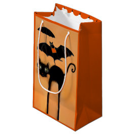 Halloween svart katt och fladdermus