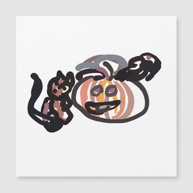 Halloween svart katt och korp (Framsida)