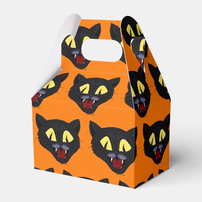 Halloween Svart Katt  Presentaskar (Framsidan Sidan)