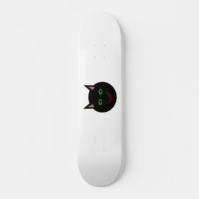 Halloween Svart Katt Skateboard (Framsida)