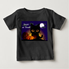 Halloween Svart Katt T-shirt
