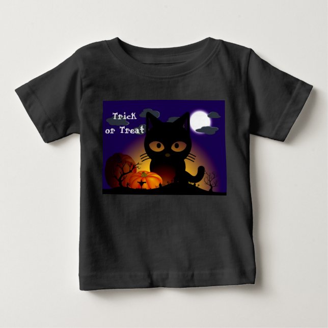 Halloween Svart Katt Tröja (Framsida)