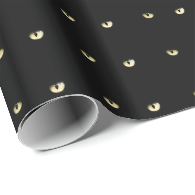 Halloween svart kattögon som slår in papper presentpapper (Rullad Hörn)