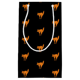 Halloween svart kattsvart orange mönster