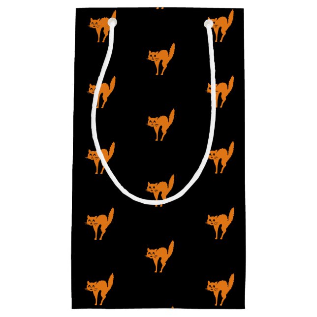 Halloween svart kattsvart orange mönster (Framsidan)