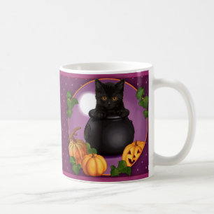 Halloween svart kattunge kaffemugg