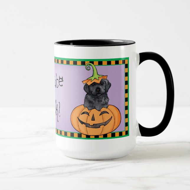 Halloween Svart lab Mugg (Höger)