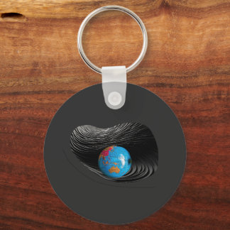 Halloween Svart och Blå Planet Nyckelring