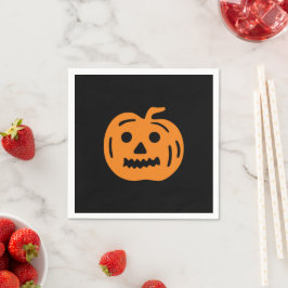 Halloween svart orange jack o lantern-skåoky pappe pappersservett