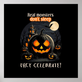 Halloween svart pumpa poster