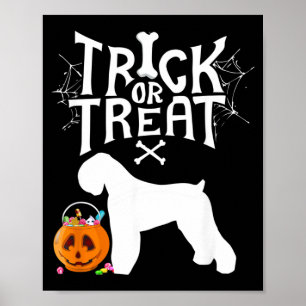 Halloween Svart Rysk Terrier Bus eller Bjuda Hund Poster