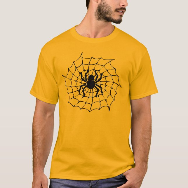 Halloween svart spindelnätT-tröja T Shirt (Framsida)