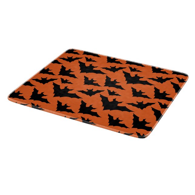 Halloween svarta fladdermöss orange cool kuslig mö (Hörn)