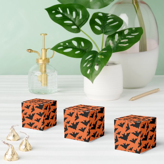 Halloween svarta fladdermöss orange cool kuslig mö presentaskar (Multipel)
